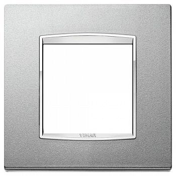 20642.C13 Рамка Eikon Chrome Classica Серебро матовое 2 модуля Vimar фото