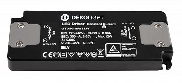 Блок питания для светодиодов FLAT, CC, UT350mA/12W Deko-Light 862223 фото