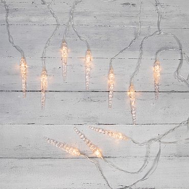Гирлянда Сосульки 1,5х0,25 м, прозрачный провод, теплый белый цвет свечения NEON-NIGHT NEON-NIGHT 303-067 фото